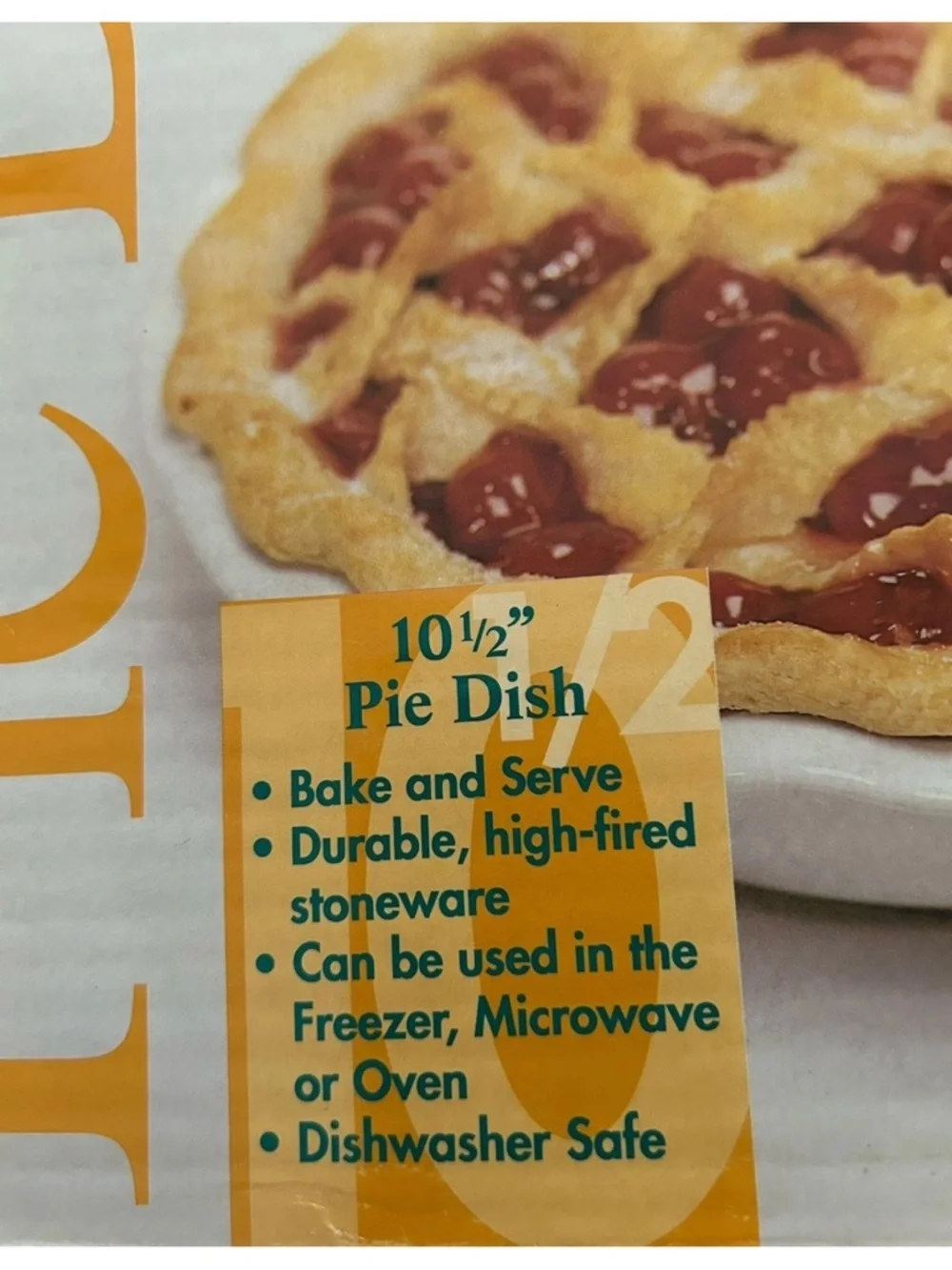 Cooking Classics | 10.5-inch White Stoneware Pie Dish
